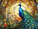 Stained Glass Zoo - Pfau
