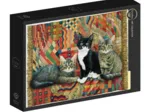 Christie, Posky and Zelly on a Deco rug