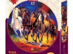 Puzzle-Uhr - Pferde