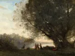 Jean-Baptiste-Camille Corot: Dance under the Trees at the Edge of the Lake, 1865-1870