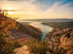 Französische Regionen - Sonnenuntergang über den Schluchten von Verdon