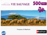 Panorama Puzzle - Elefantenherde