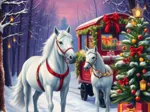 Pferde an Weihnachten