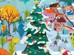Schlittschuhlaufen zur Weihnachtsfreude