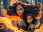 2 Puzzles - L'Eau et le Feu - Collection Mère et Fille