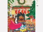 Freunde am Kamin – 1000-teiliges Puzzle in einer Quadratischen Box