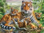 Tiger und Welpen