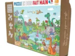 Handgeschnittenes Holzpuzzle - Dinosaures