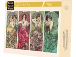 Handgeschnittenes Holzpuzzle - Precious Stones - Mucha