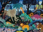 Handgeschnittenes Holzpuzzle - Night In The Jungle