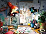 Der Arbeitsplatz des Künstlers - Disney Pixar