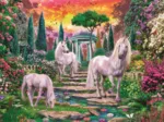 Einhorn im klassischen Garten